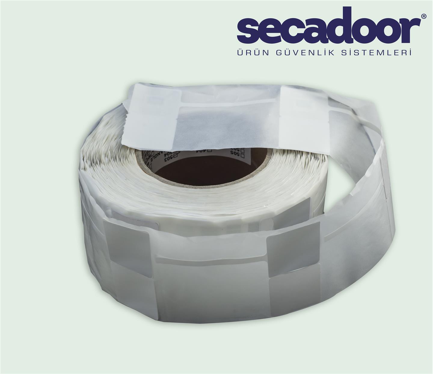 Radyo Frekans Kuyruklu Kağıt Alarm Etiketi 30x30 mm